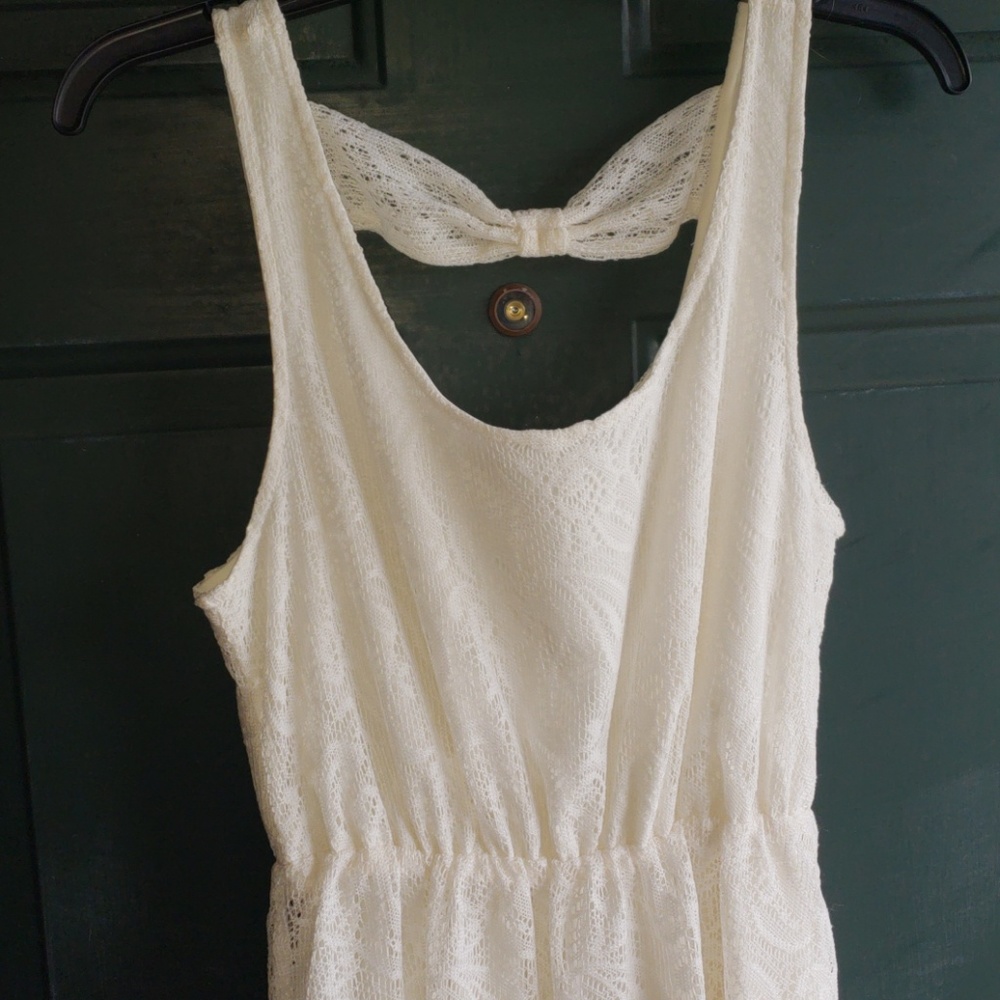 Crochet white dress